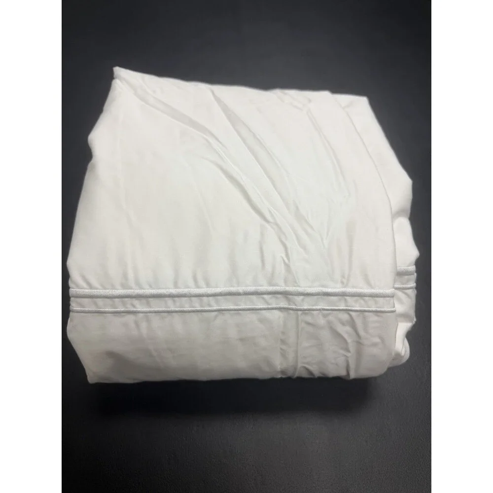 Hotel Collection Embroidered Frame White KING Duvet Cover